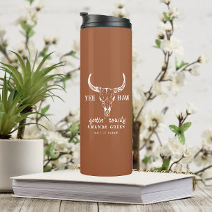 Custom Western Wedding Bachelorette Party Group Thermosbecher
