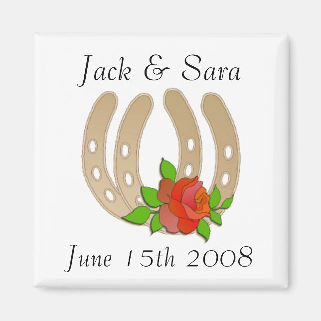CUSTOM Western WEDING MAGNETS Magnet (Vorne)