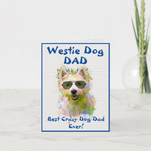 Custom Westin Vater Dog Bester verrückter Dog Vate Karte