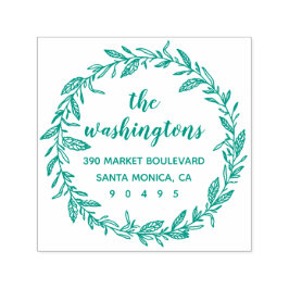 Custom Whimsical Laurel Wreath Rücksendeadresse Permastempel