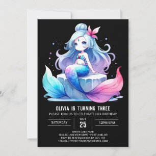 Custom Whimsical Mermaid Geburtstag Einladung