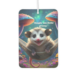 Custom Whimsical Opossum Psychedelic Hippie Autolufterfrischer
