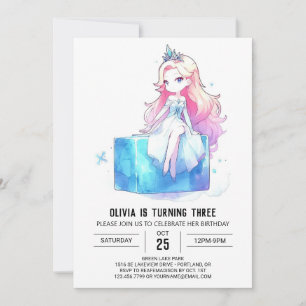 Custom Whimsical Princess Birthday Einladung