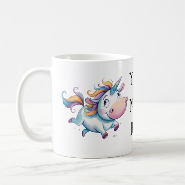 Custom Whimsical Unicorn Mug – Sparkle & Sip Kaffeetasse (Links)
