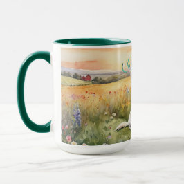 Custom White Chihuahua Sunrise, Miniature Liebe Kaffeetasse