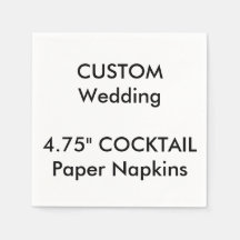 Custom White COCKTAIL Einwegpapier Napkins