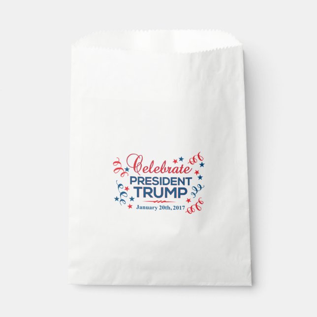 Custom White Fevor Bag - Feiern Präsident Trump Geschenktütchen (Vorderseite)
