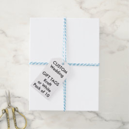 Custom WHITE Gift Tags (10), BLUE & WHITE Twine Geschenkanhänger