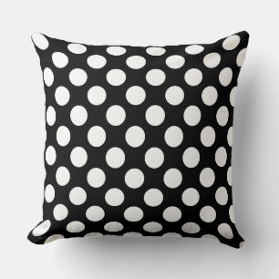 Custom White Large Polka Dot Throw Kissen
