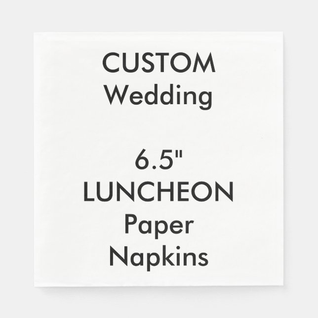 Custom White LUNCHEON Disposable Paper Napkins Serviette (Vorderseite)