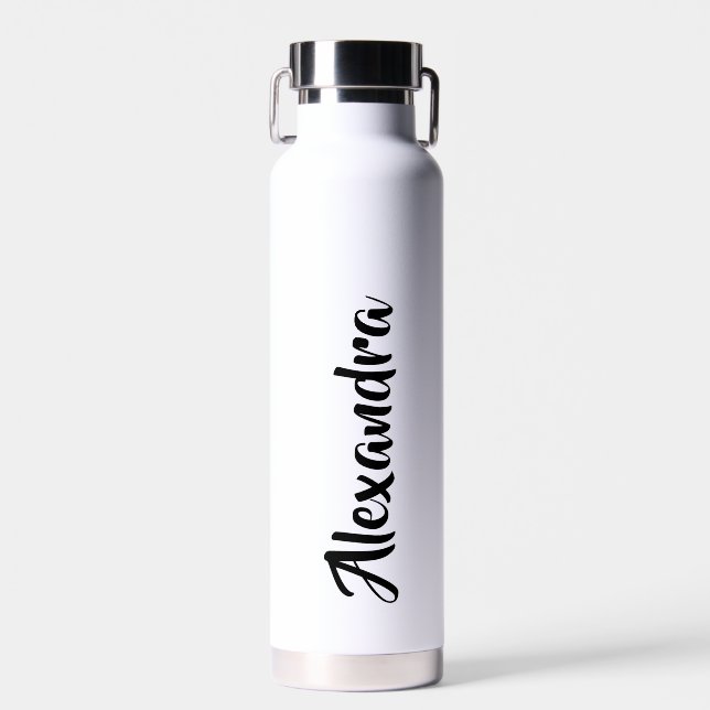 Custom White Personalisiert White Stainless Steak Trinkflasche (Vorne)