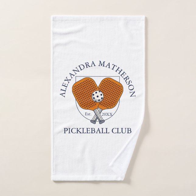 Custom White Pickleball Club Player Team Sports Handtuch (Handtuch)