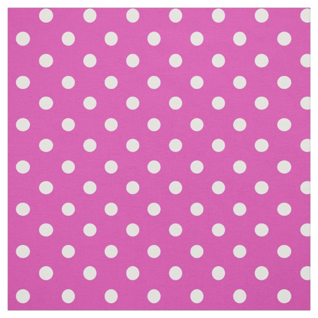 Custom White Polka Dots on Magenta Muster Fabric Stoff (Muster)