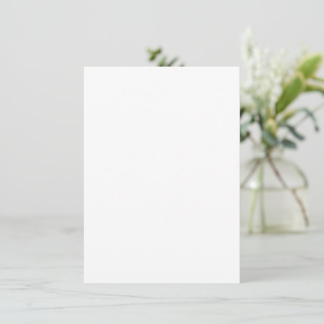 Custom white simple Design Add Photo or Text Karte (Stehend Vorderseite)