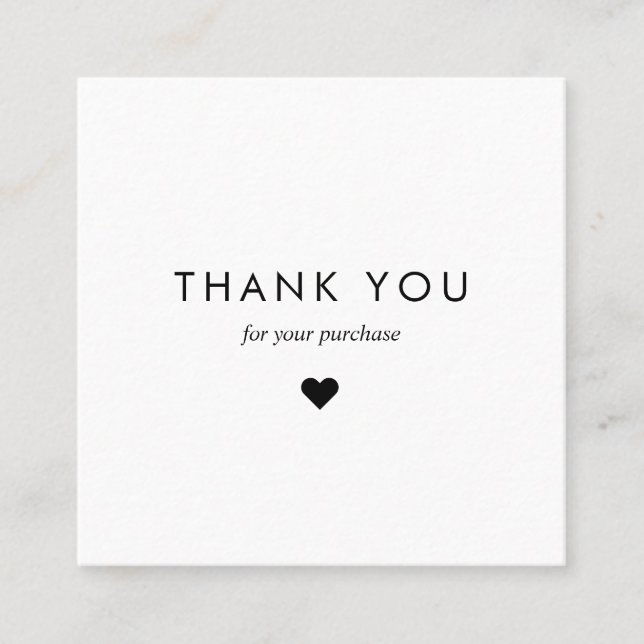 Custom White Typografy Business QR Code Vielen Dan Rabattkarte (Vorderseite)