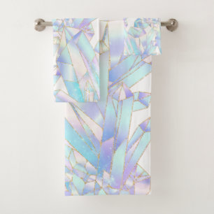 CUSTOM WHUE BLUE PURPL CRYSTAL BADEZIMMER TOWEL SE BADHANDTUCH SET