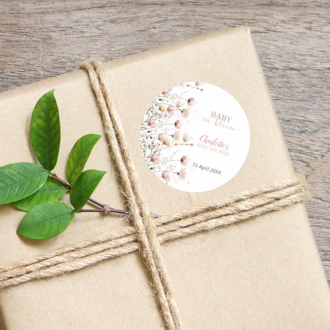 custom wildflower floral sticker label template (Von Creator hochgeladen)