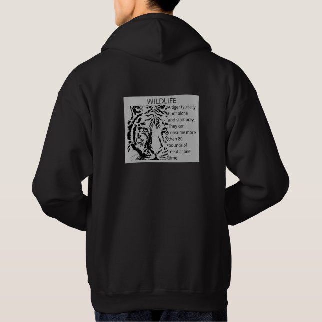 Custom Wildlife phantastisch mächtige Tigermänner Hoodie (Rückseite)