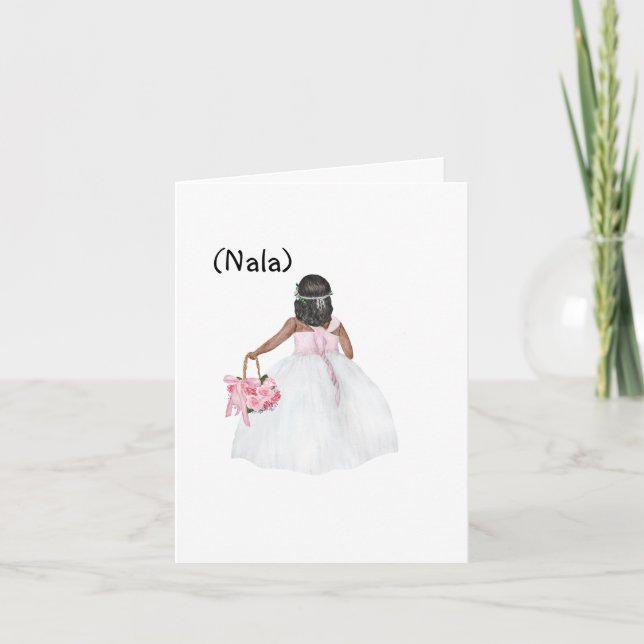 Custom Will You Be My Flower Girl? Card  Karte (Vorderseite)