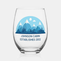 Custom Winter Family Kabine Blue Snowy Mountain