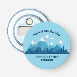 Custom Winter Family Wiedersehen Party Snowy Mount Flaschenöffner