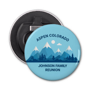 Custom Winter Family Wiedersehen Party Snowy Mount Flaschenöffner