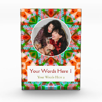 Custom Winter Red Merry Green Star Christmas Gift Fotoblock