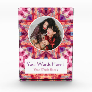 Custom Winter Red Pink Purple Star Christmas Gift Fotoblock