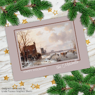 Custom Winter Wonderland Landschaft Malerei Feiertagskarte