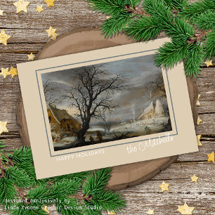 Custom Winter Wonderland Landschaft Malerei Feiertagskarte
