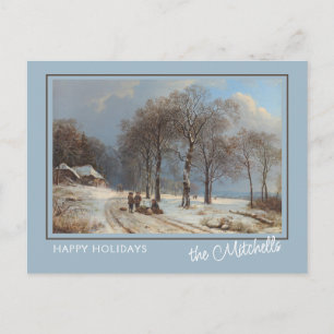 Custom Winter Wonderland Landschaft Malerei Postkarte