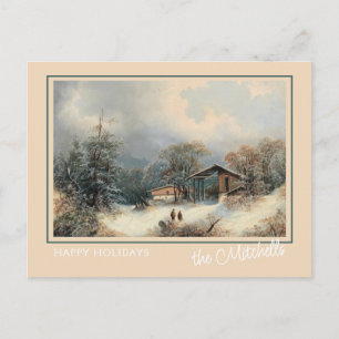 Custom Winter Wonderland Landschaft Malerei Postkarte
