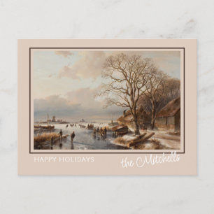 Custom Winter Wonderland Landschaft Malerei Postkarte