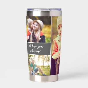 Custom Wir Liebe Sie Mommy 5 FotoCollage Thermobecher