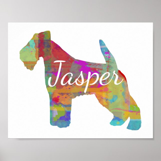 Custom Wire Fox Terrier Wall Art Print Poster (Vorne)