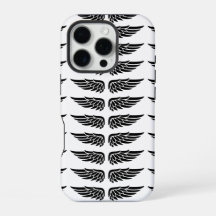 Custom with eagle wing black and white iPhone Case