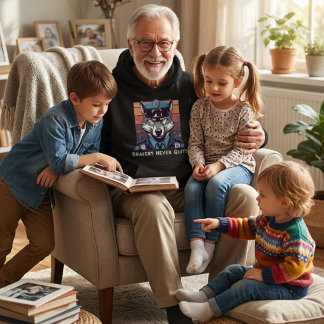 Custom Wolf Geschenke für Polizeibeamte Vater Opa Hoodie