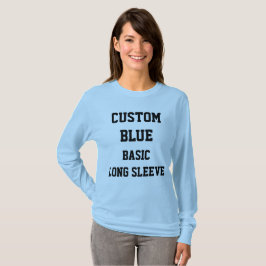 Custom Women's BLAUE BASIC LONG SLEEVE T - SHIRT