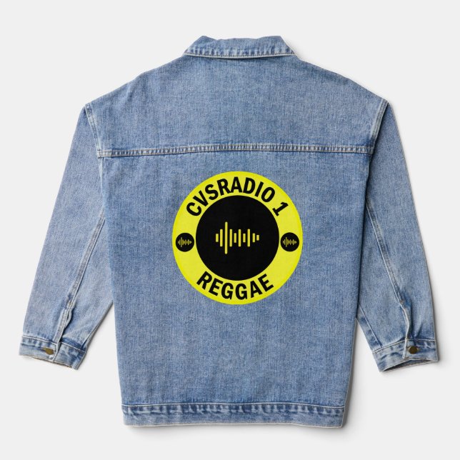 Custom Women's Denim Jacket (Jean Jacket), Denim Jeansjacke (Rückseite)