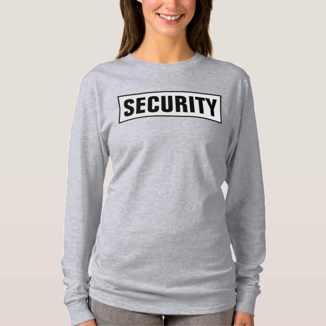 Custom Womens Double Sided Long Sleeve Security T-Shirt (Vorderseite)