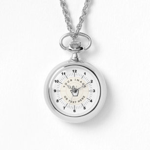 CUSTOM Women's Wraparound Silver Watch Armbanduhr