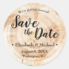 Custom Wood Cut Scheibe rustikale Hochzeit Speiche Runder Aufkleber