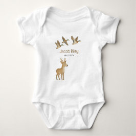 Custom Woodland Wildlife Baby Bodysuit Strampler