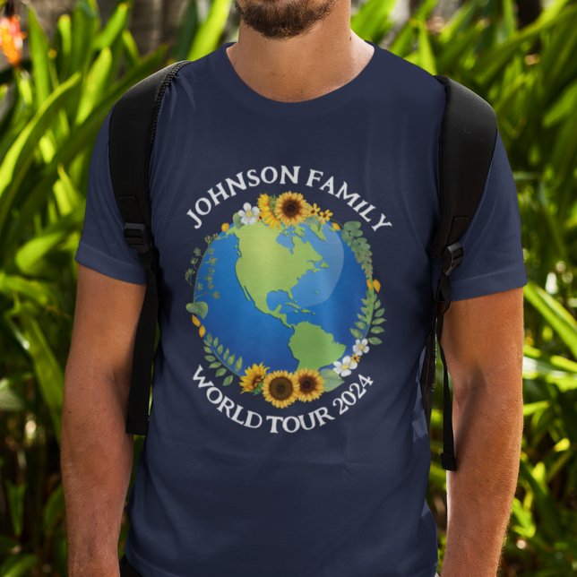 Custom World Tour Earth Sonnenblumen T-Shirt (Von Creator hochgeladen)