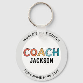 Custom World's Best Coach | Retro Team Coach Gesch Schlüsselanhänger
