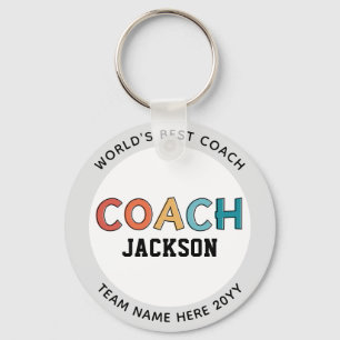 Custom World's Best Coach   Retro Team Coach Gesch Schlüsselanhänger