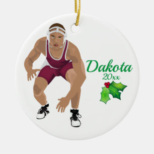 Custom Wrestling Weihnachtsfeier Keramik Ornament