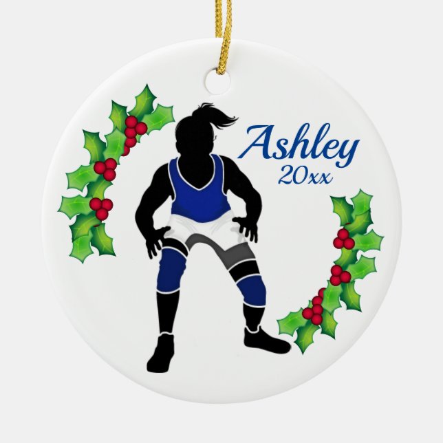 Custom Wrestling Weihnachtsschmuck Blue (Vorne)