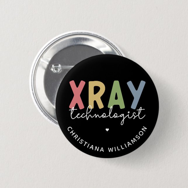 Custom Xray Technologist Röntgen Tech Geschenke Button (Vorne & Hinten)