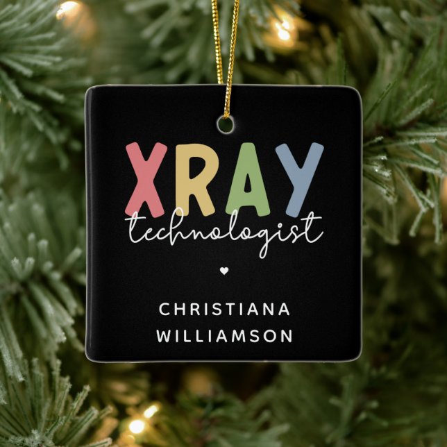 Custom Xray Technologist Röntgen Tech Geschenke Keramikornament (Baum)